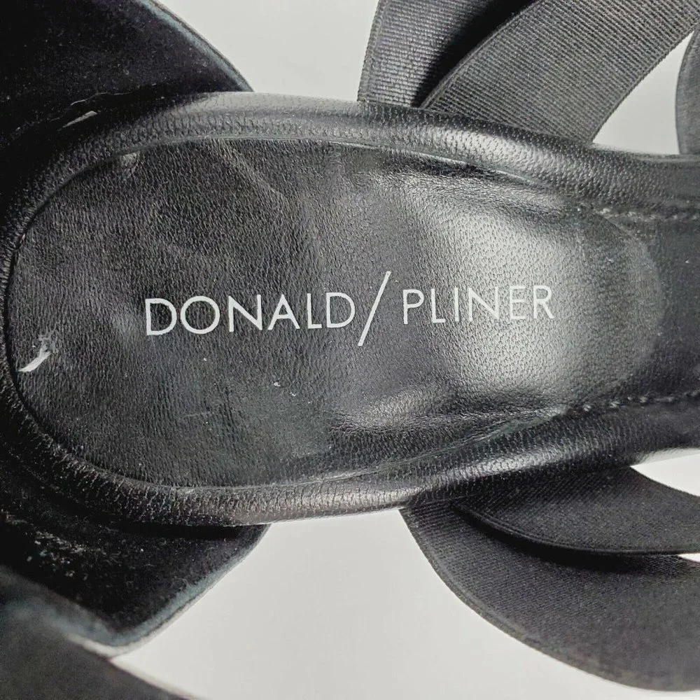 Donald Pliner Lelle Women's Black Strappy Caged Wedge Sandals Sz 9.5M - Picture 7 of 10